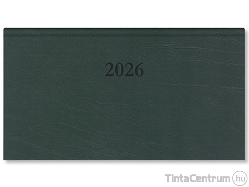 Zsebnaptár, heti, fekvő, 165×90mm, PD "Period Standard", zöld (2026 évi)