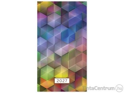 Zsebnaptár, kétheti, álló, 85×155mm, PD "Period Mini", Rainbow (2027 évi)