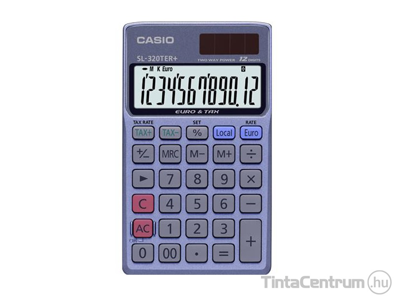 Zsebszámológép, 12 számjegy, CASIO "SL 320 TER+"