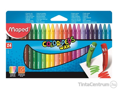 Zsírkréta, MAPED "Color`Peps Wax", 24 különböző szín