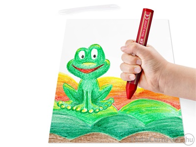 Zsírkréta, vastag, hatszögletű, STAEDTLER "Noris Junior", 18 különböző szín