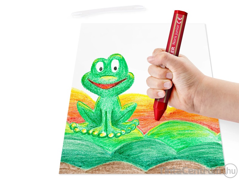 Zsírkréta, vastag, hatszögletű, STAEDTLER "Noris Junior", 18 különböző szín