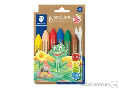 Zsírkréta, vastag, hatszögletű, STAEDTLER "Noris Junior", 6 különböző szín