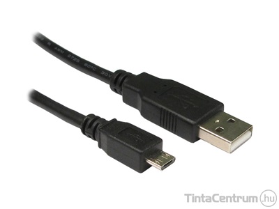 USB kábel, USB 2.0 - microB, 1m, VCOM, fekete